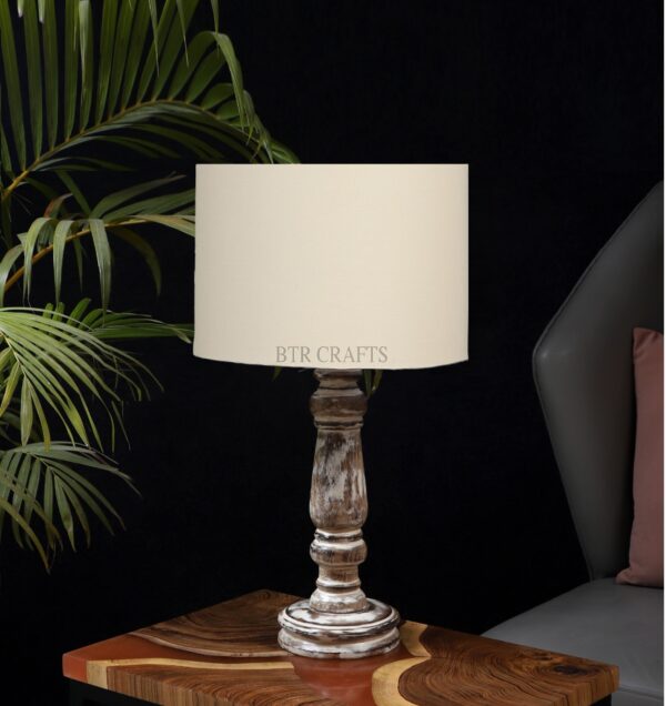 Retro Wooden Table Lamp Suitable For Bedroom Office And Living Room, Pack Of 1(Complete Set) - Image 2