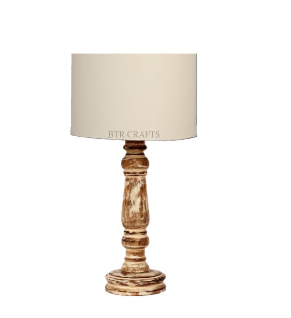 Retro Wooden Table Lamp Suitable For Bedroom Office And Living Room, Pack Of 1(Complete Set) - Image 3