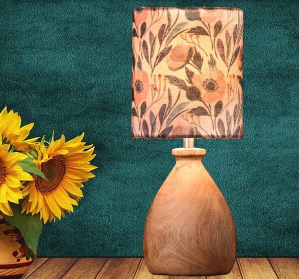 Wooden Table Lamp for Home Decor Bedside Table Lamp Night lamp for Living & Dining Room Gifting Items (Leafy Vine)