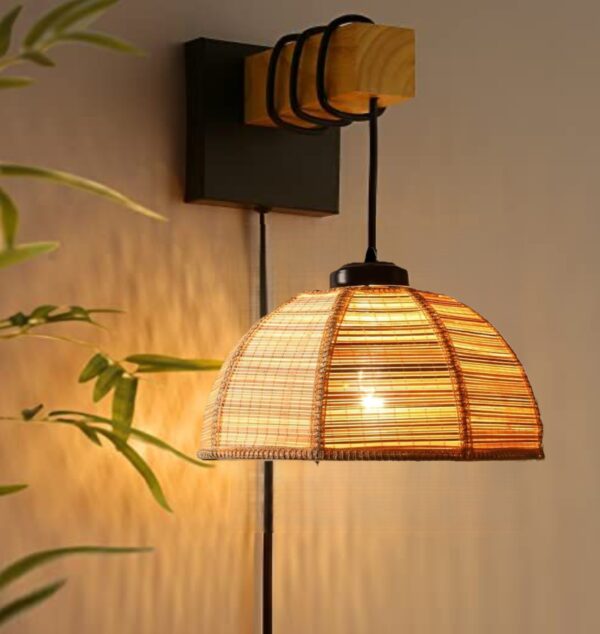Dome Shaped Bamboo Ceiling/Hanging Light for Indoor and Outdoor Lighting, Home Décor