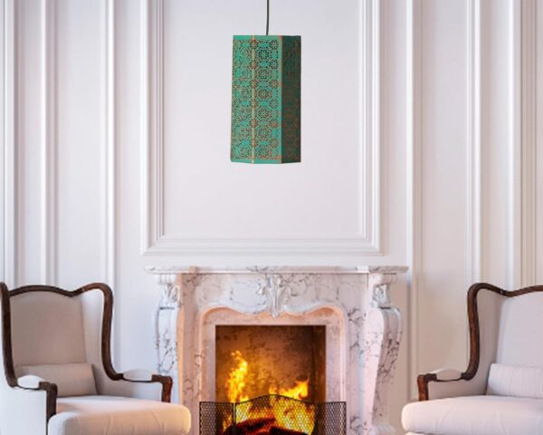 Moroccan Hanging Light Fixtures Handcrafted Hanging Lantern Turkish Pendant Light Gifts Items (Blue Mosque) - Image 2