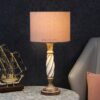 Twister Wooden Table Lamp, Side Table lamp for Bedroom, Night Table lamp Complete Set-(Flex)
