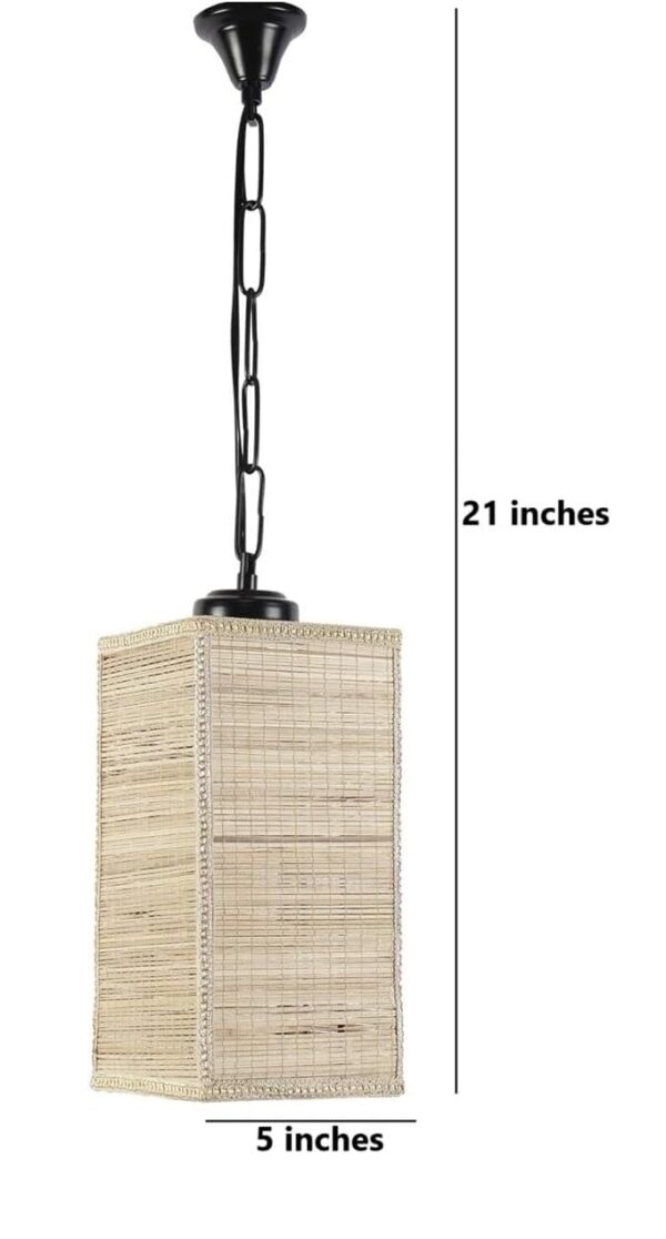 Rectangle Shaped Bamboo Pendant/Hanging for Home Decor, Indoor Lighting - Image 5