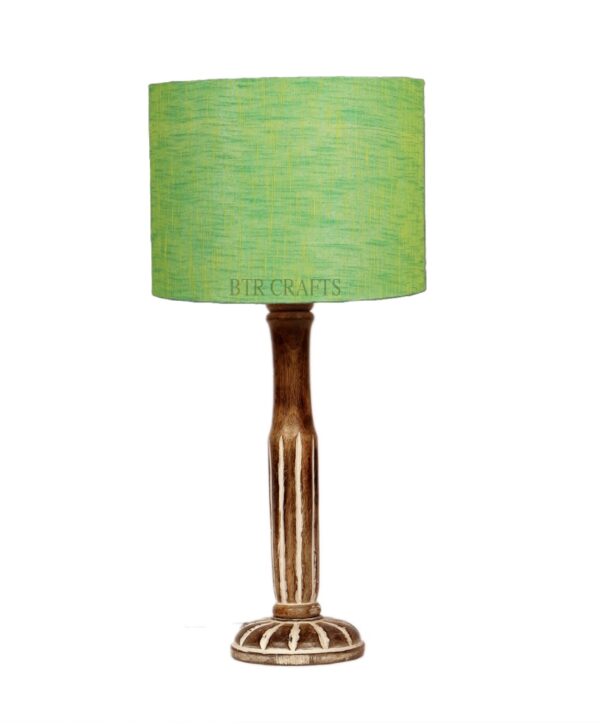 Vintage Wooden Table Lamp Suitable For Bedroom Office And Living Room, Pack Of 1(Complete Set) - Image 4