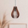 Egg-Shaped Wooden Hanging Light, Ceiling/Pendant Light, Indoor Decoration & Lighting - Image 3