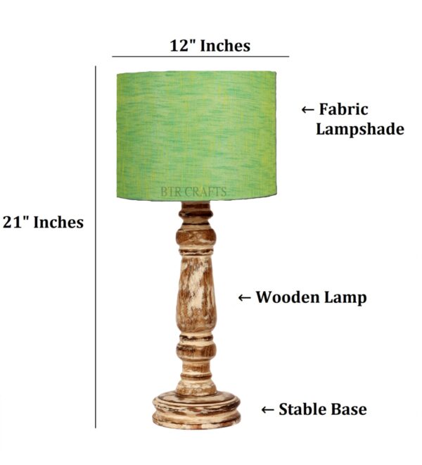 Retro Wooden Table Lamp Suitable For Bedroom Office And Living Room, Pack Of 1(Complete Set) - Image 4