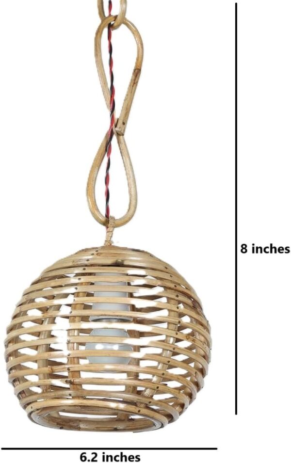 Ring Shaped Bamboo Pendant/Hanging Light, Ceiling Light for Hotels, Restaurant, Cafe, Home Decor - Image 3