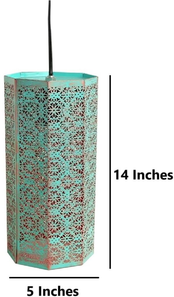 Moroccan Hanging Light Fixtures Handcrafted Hanging Lantern Turkish Pendant Light Gifts Items (Blue Mosque) - Image 5