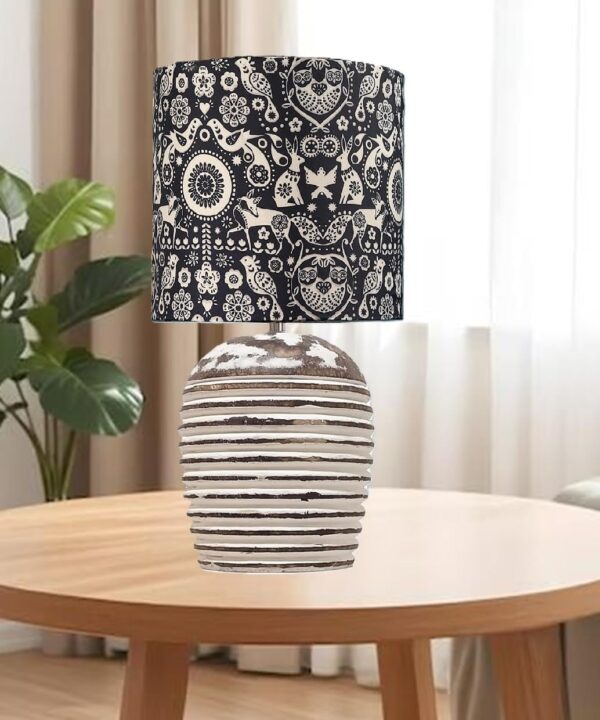 Wooden Table Lamp for Home Decor Bedside Table Lamp Night lamp for Living & Dining Room Gifting Items (Nandi Floral) - Image 4
