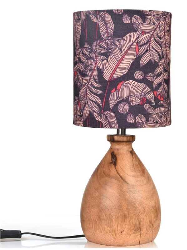 Wooden Table Lamp for Home Decor Bedside Table Lamp Night lamp for Living & Dining Room Gifting Items (Lush Petals) - Image 3