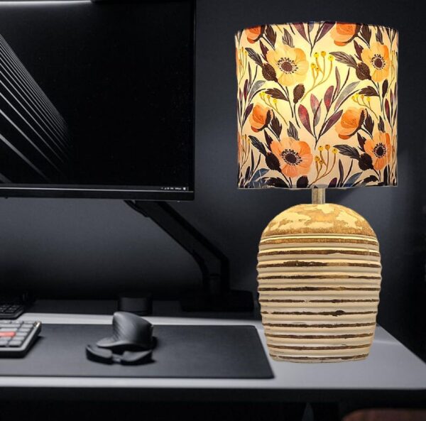 Wooden Table Lamp for Home Decor Bedside Table Lamp Night lamp for Living & Dining Room Gifting Items (Leafy Vine)
