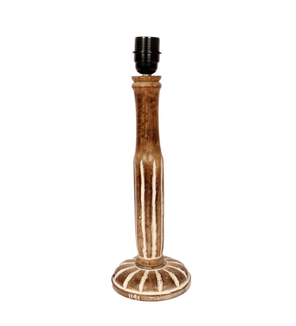 Vintage Wooden Table Lamp Suitable For Bedroom Office And Living Room, Pack Of 1(Complete Set) - Image 5