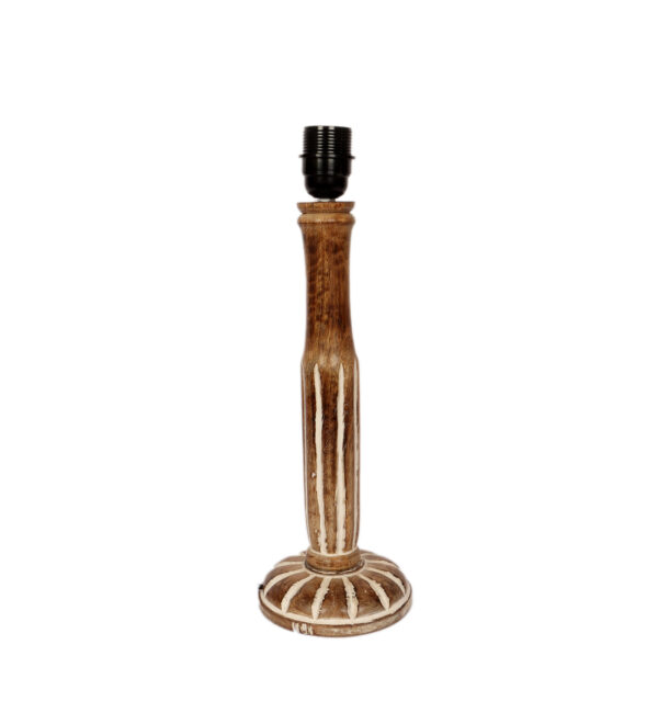 Vintage Wooden Table Lamp Suitable For Bedroom Office And Living Room, Pack Of 1(Complete Set) - Image 4