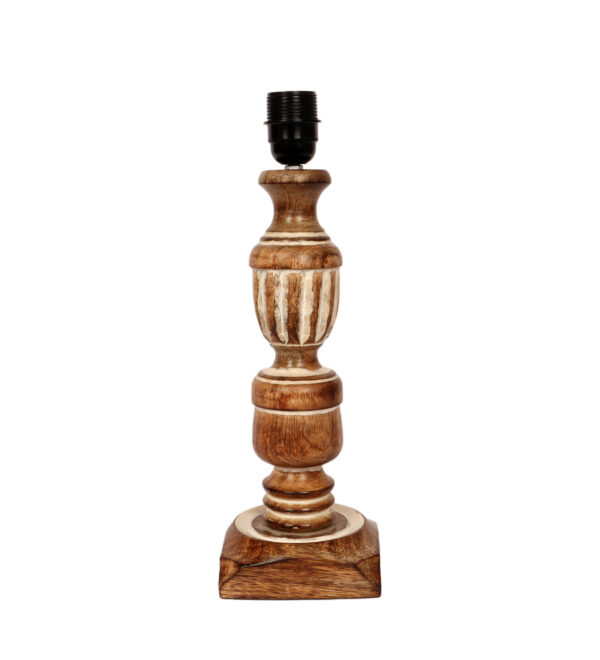 Rustic Wooden Table Lamp Suitable For Bedroom Office And Living Room, Pack Of 1(Complete Set) - Image 5