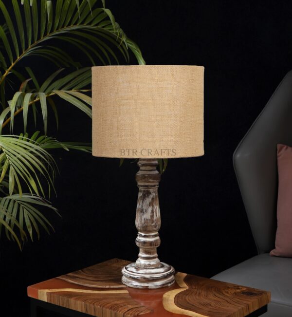 Retro Wooden Table Lamp Suitable For Bedroom Office And Living Room, Pack Of 1(Complete Set) - Image 2