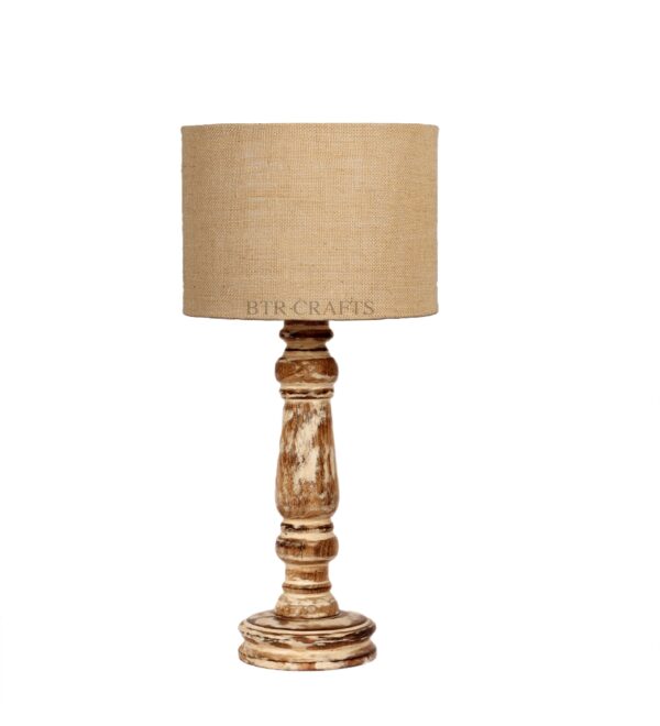 Retro Wooden Table Lamp Suitable For Bedroom Office And Living Room, Pack Of 1(Complete Set) - Image 5