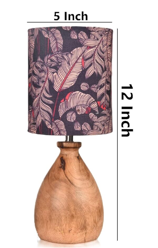 Wooden Table Lamp for Home Decor Bedside Table Lamp Night lamp for Living & Dining Room Gifting Items (Lush Petals) - Image 4