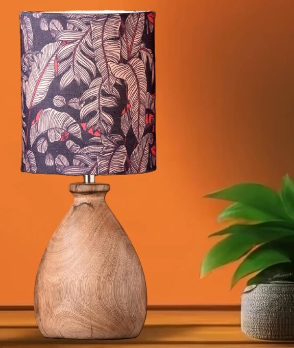 Wooden Table Lamp for Home Decor Bedside Table Lamp Night lamp for Living & Dining Room Gifting Items (Lush Petals) - Image 2