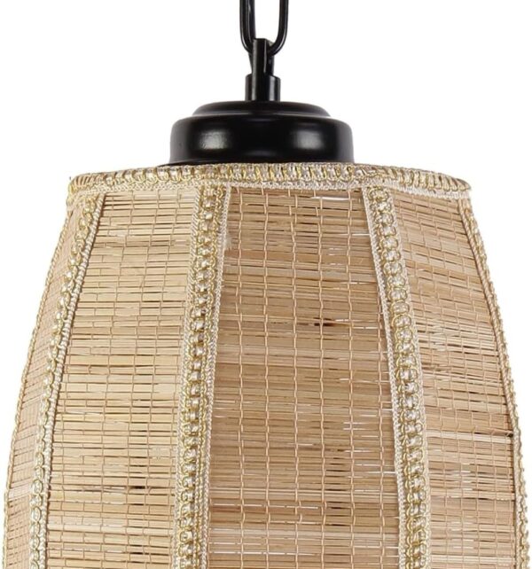 Barrel Shaped Bamboo Finished Pendant/Hanging Light for Home, Hotels, Restaurants & Cafe - Image 4