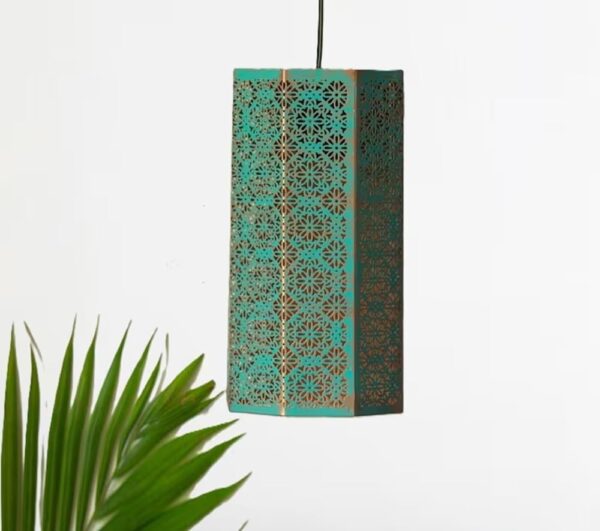 Moroccan Hanging Light Fixtures Handcrafted Hanging Lantern Turkish Pendant Light Gifts Items (Blue Mosque) - Image 3