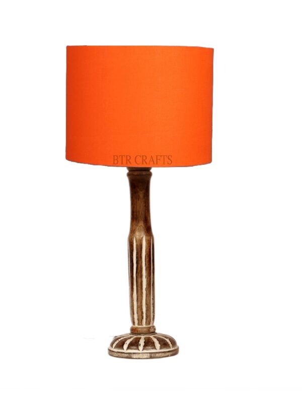 Vintage Wooden Table Lamp Suitable For Bedroom Office And Living Room, Pack Of 1(Complete Set) - Image 3