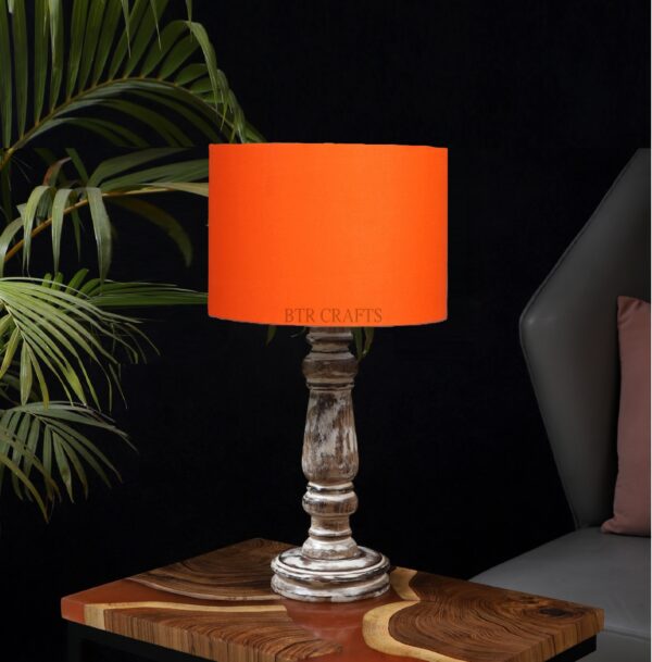 Retro Wooden Table Lamp Suitable For Bedroom Office And Living Room, Pack Of 1(Complete Set) - Image 2