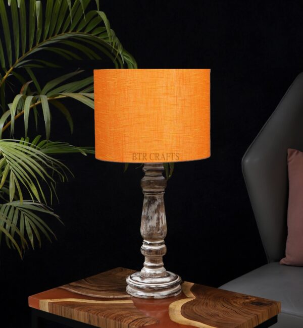 Retro Wooden Table Lamp Suitable For Bedroom Office And Living Room, Pack Of 1(Complete Set) - Image 2