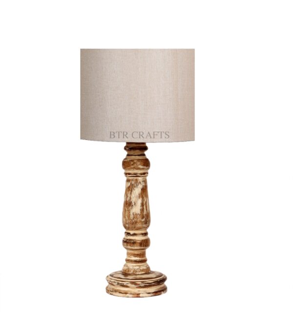 Retro Wooden Table Lamp Suitable For Bedroom Office And Living Room, Pack Of 1(Complete Set) - Image 5