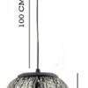 Hanging Lamp, Metal Tumbled Wire Ceiling Light for Home, Office, Hotels, Resorts, Bar, Kitchen Island and Cafe (Black) - Image 4