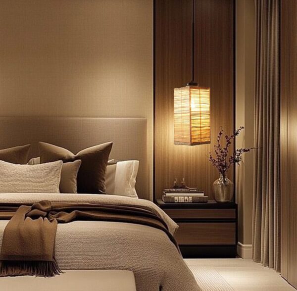 Rectangle Shaped Bamboo Pendant/Hanging for Home Decor, Indoor Lighting - Image 3