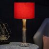 Vintage Wooden Table Lamp Suitable For Bedroom Office And Living Room, Pack Of 1(Complete Set)