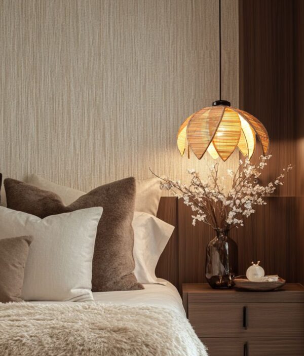 Tulip Shaped Bamboo Pendant/Hanging Light for Home, Hotels, Restaurants & Cafe - Image 2