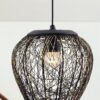 Hanging Lamp, Metal Tumbled Wire Ceiling Light for Home, Office, Hotels, Resorts, Bar, Kitchen Island and Cafe (Black) - Image 5