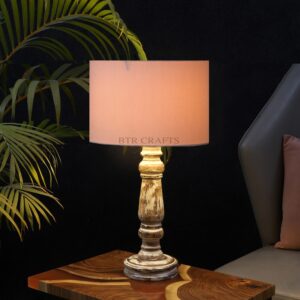 Retro Wooden Table Lamp Suitable For Bedroom Office And Living Room, Pack Of 1(Complete Set)