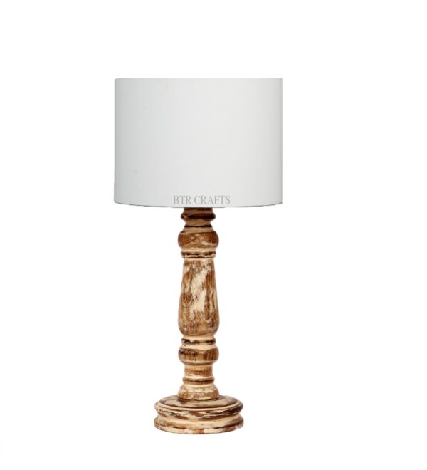 Retro Wooden Table Lamp Suitable For Bedroom Office And Living Room, Pack Of 1(Complete Set) - Image 5
