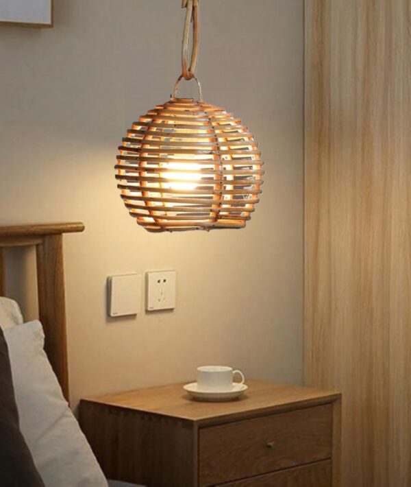 Ring Shaped Bamboo Pendant/Hanging Light, Ceiling Light for Hotels, Restaurant, Cafe, Home Decor