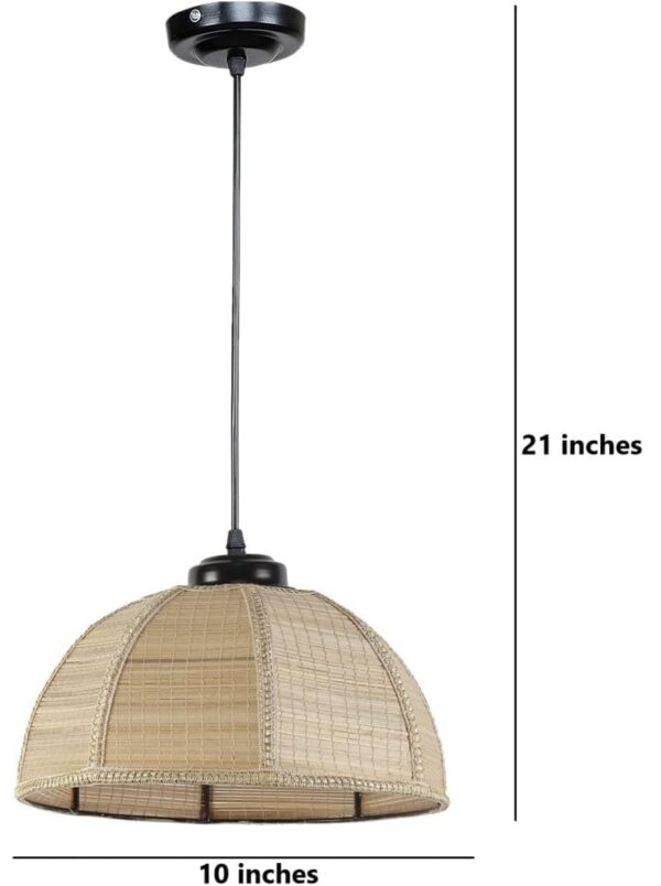Dome Shaped Bamboo Ceiling/Hanging Light for Indoor and Outdoor Lighting, Home Décor - Image 5