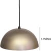Round Pendant Hanging Metal Light Antique Decor Office Hotel Lighting, Industrial Style, Chrome Pendant Light, Pack of 2 (Golden) - Image 4