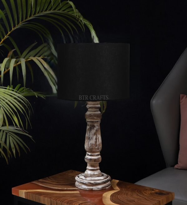 Retro Wooden Table Lamp Suitable For Bedroom Office And Living Room, Pack Of 1(Complete Set) - Image 2