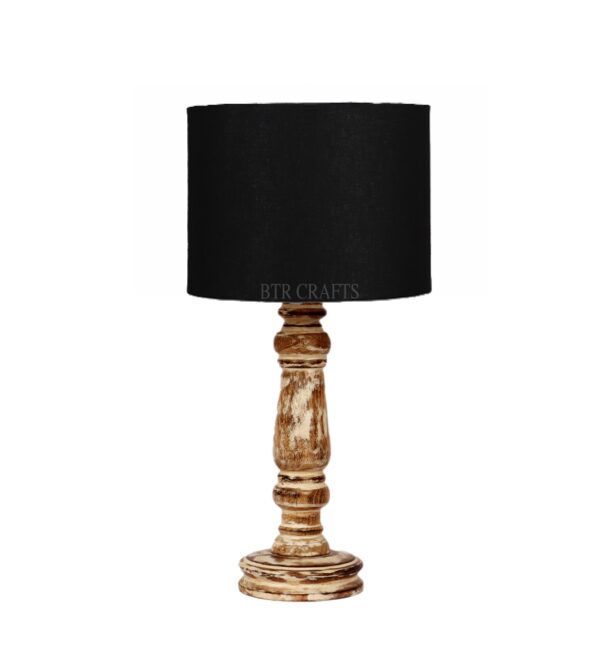 Retro Wooden Table Lamp Suitable For Bedroom Office And Living Room, Pack Of 1(Complete Set) - Image 3