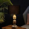 Rustic Wooden Table Lamp Suitable For Bedroom Office And Living Room, Pack Of 1(Complete Set)
