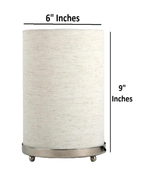 Small Round Table Lamp with Attached Metal Stand for Bedside, Study Table, Home Décor (Flex-texture) - Image 6