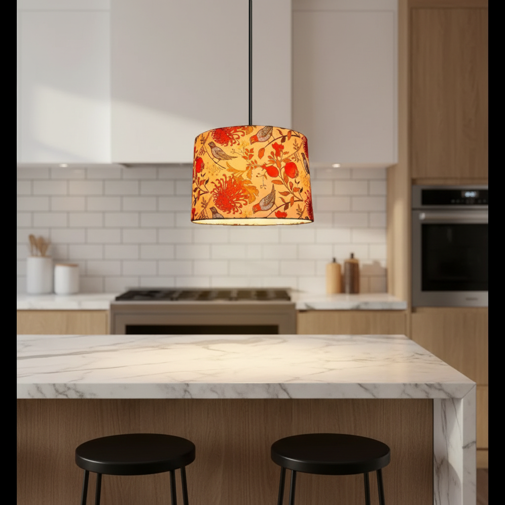 BTR Crafts Pack of 2 |12'' Printed Bird Hanging Shade, Decorative Light Lamp for Living Room, Home, Bedroom, Home Décor Lightning, Black/Silver Canopy - Image 12