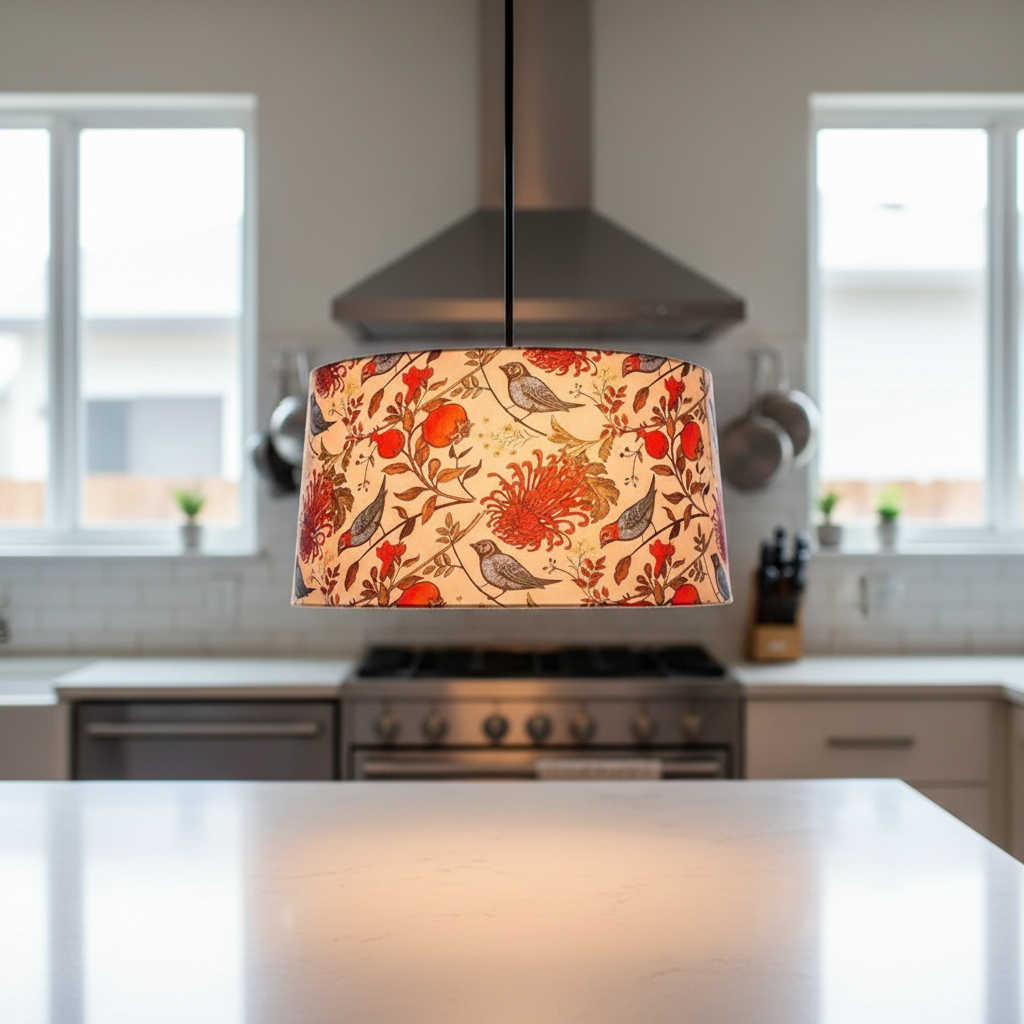 BTR Crafts Pack of 2 |18'' Printed Bird Hanging Shade, Decorative Light Lamp for Living Room, Home, Bedroom, Home Décor Lightning, Black/Silver Canopy - Image 6