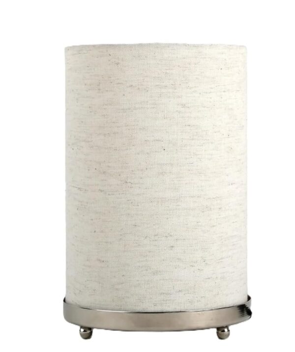 Small Round Table Lamp with Attached Metal Stand for Bedside, Study Table, Home Décor (Flex-texture) - Image 5