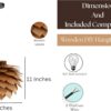 Handmade Wooden Hanging Lamp Perfect for Home Decor, Outdoor Or Indoor Decoration, Natural Wood Lighting (Pine-Cone 2) - Image 6