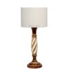 Twister Wooden Table Lamp, Side Table lamp for Bedroom, Night Table lamp Complete Set-(Flex) - Image 3