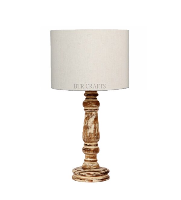 Retro Wooden Table Lamp Suitable For Bedroom Office And Living Room, Pack Of 1(Complete Set) - Image 3