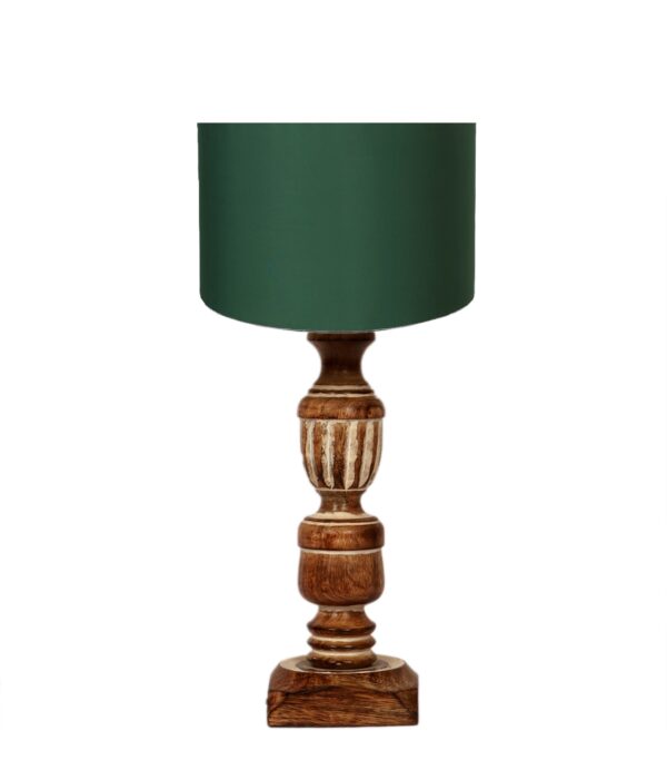 Rustic Wooden Table Lamp Suitable For Bedroom Office And Living Room, Pack Of 1(Complete Set) - Image 3