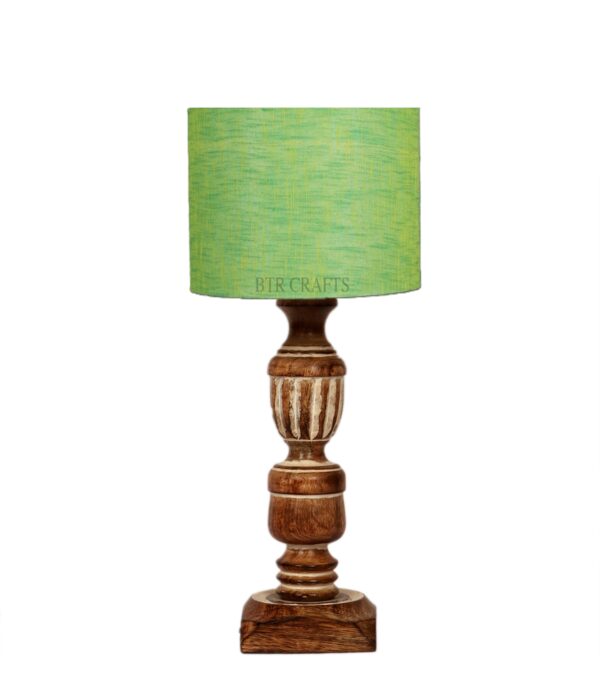 Rustic Wooden Table Lamp Suitable For Bedroom Office And Living Room, Pack Of 1(Complete Set) - Image 3